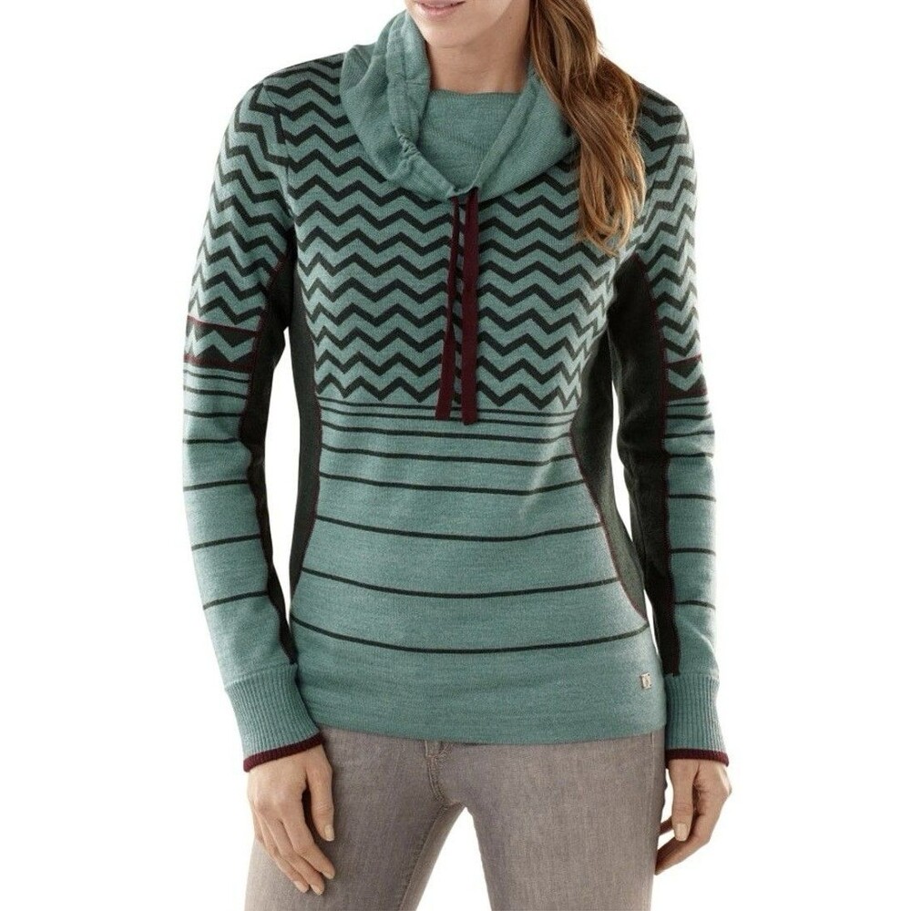Smartwool Women's Optic Frills Double Kint Pullover Sweater Merino Wool Blend M